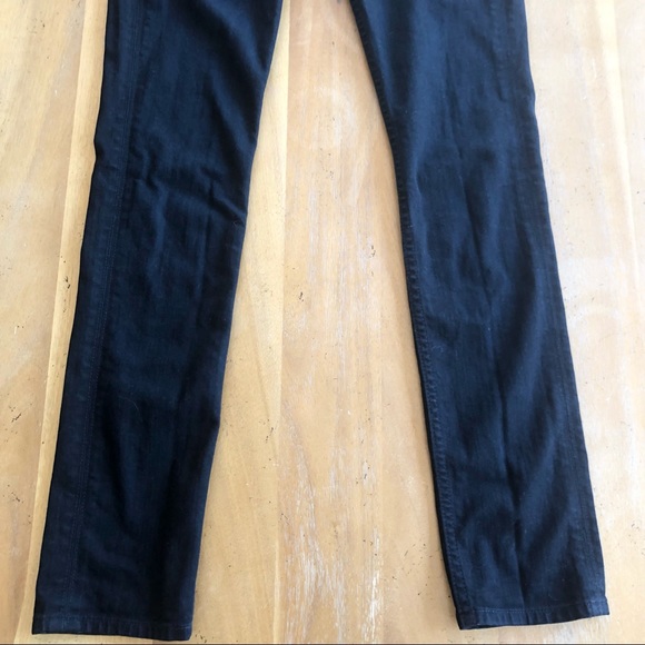 Hudson Black Skinny Jeans Size 25 Collin Flap Premium Denim EUC Designer Rare - Picture 6 of 9
